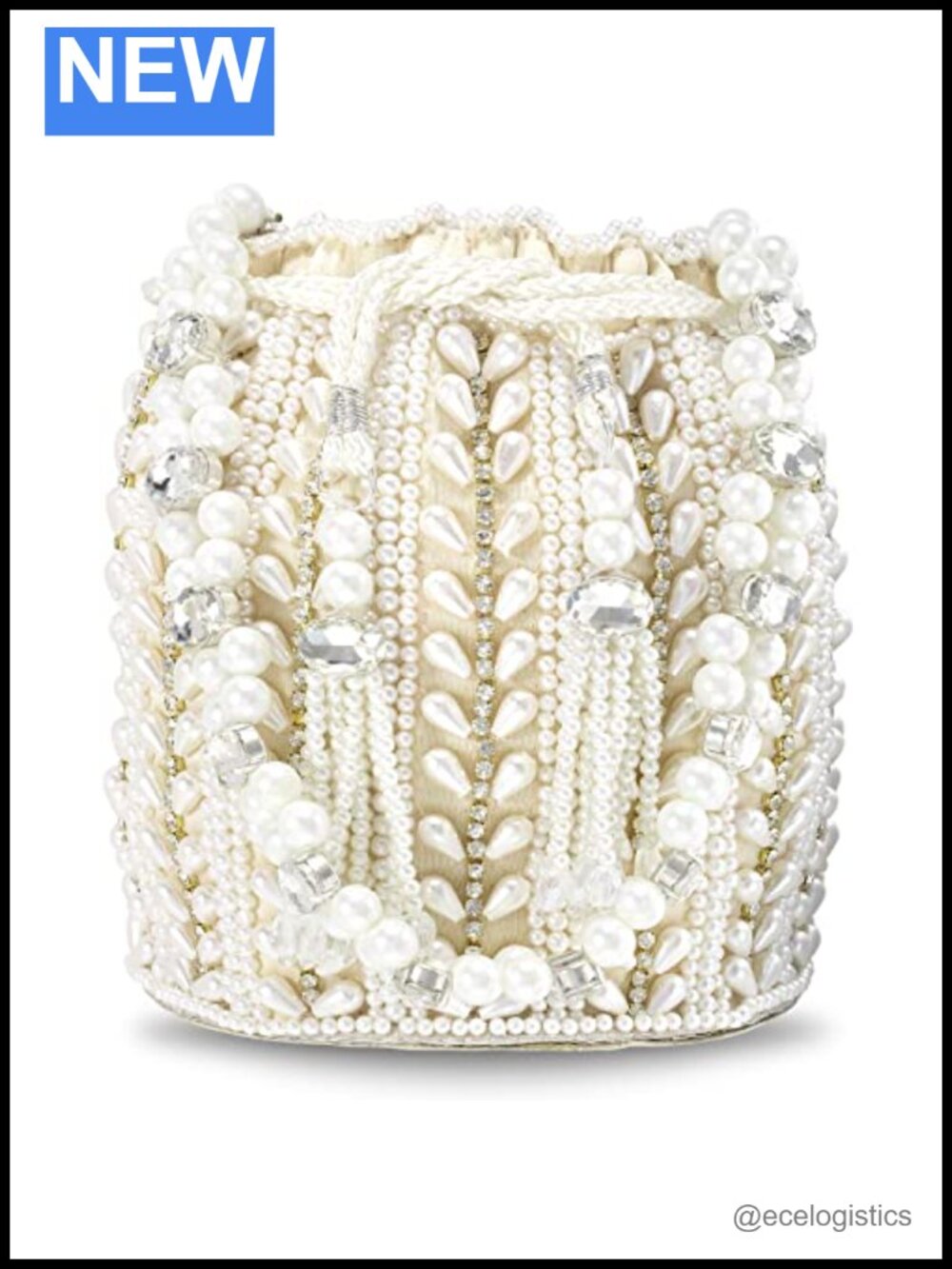Ethnic Bride Potli Bag Drawstring Clutch Faux Leather Handbag